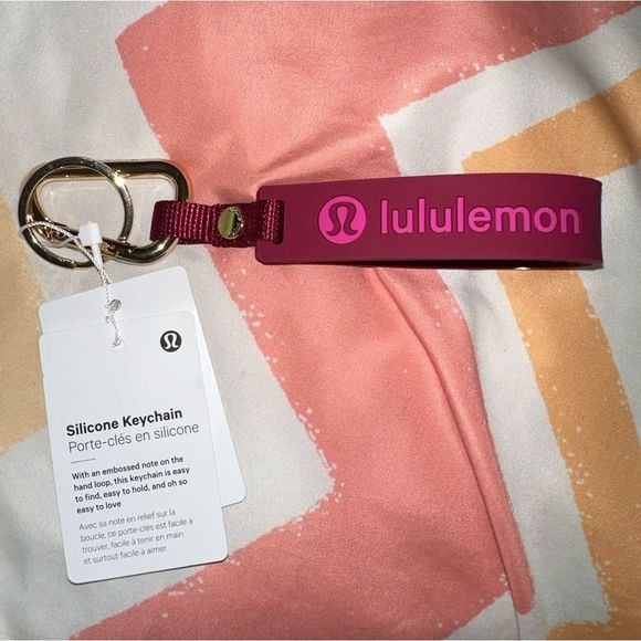 lululemon athletica Accessories Nwt Silicone Keychain Pomegranate